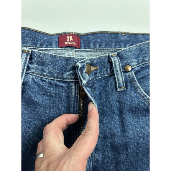 Wrangler Jeans 3K Relaxed Fit Cowboy Western Rodeo Blue 31MWzgk  Men’s 35x34 - Picture 8 of 14